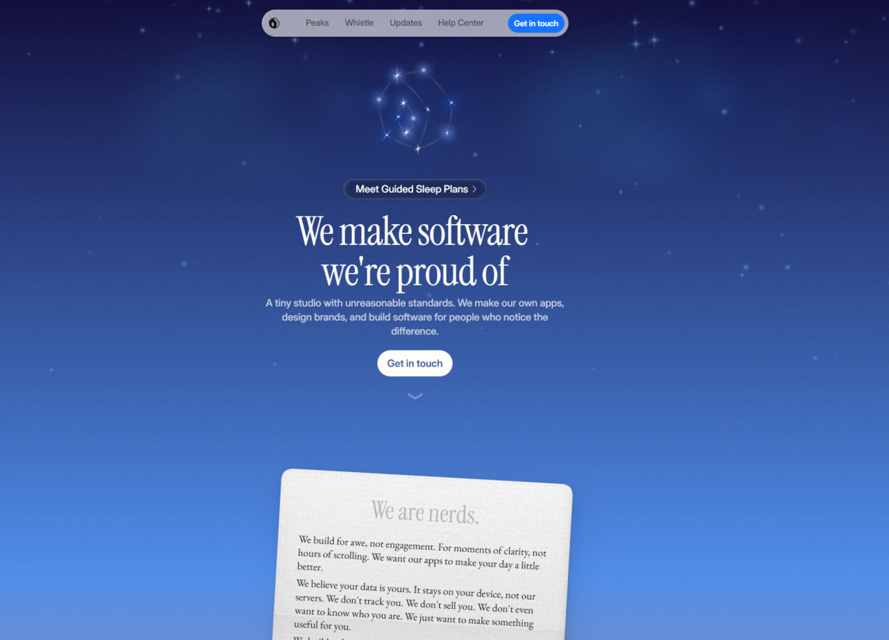 Vogelhaus iOS studio website